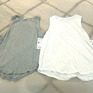NWT Athleta With Ease Open Back rib and solid tank bundle
